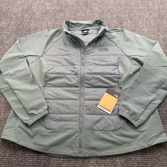 The North Face Jacket Womens Size 2X Shelter Cove Hybrid Jacket Goblin Green NWT - Picture 2 of 10